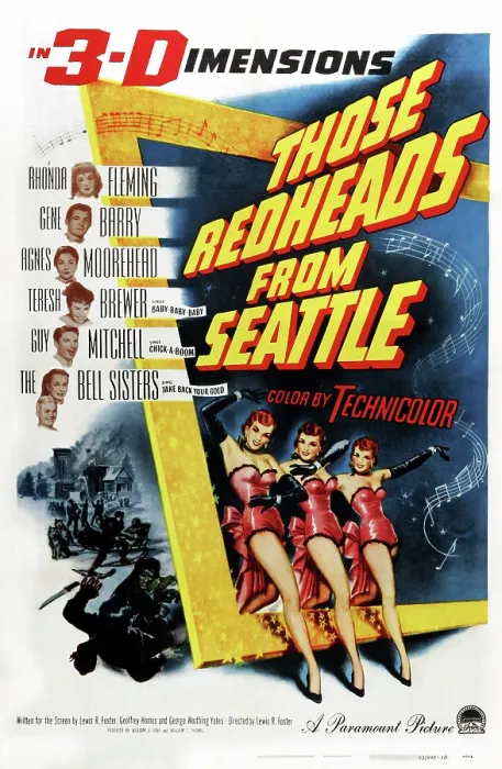 Framed Print : THOSE REDHEADS FROM SEATTLE, US poster art, 1953 Framed Print : THOSE REDHEADS FROM SEATTLE, US poster art, 1953