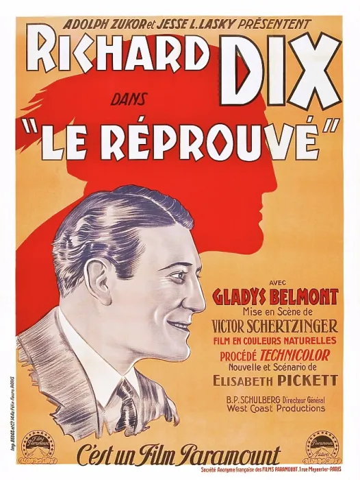 Framed Print : REDSKIN, (aka LE REPROUVE), Richard Dix on French poster art, 1929