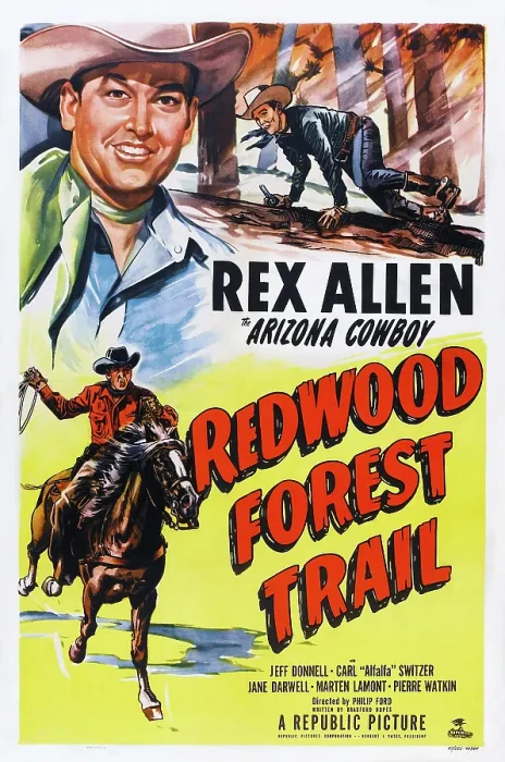 Framed Print : REDWOOD FOREST TRAIL, US poster art, Rex Allen, 1950