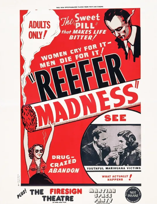 Framed Print : REEFER MADNESS, (aka TELL YOUR CHILDREN, aka THE BURNING QUESTION), US poster art, inset l-r: Kenneth Craig, Dorothy Short, 1936 Framed Print : REEFER MADNESS, (aka TELL YOUR CHILDREN, aka THE BURNING QUESTION), US poster art, inset l-r: Kenneth Craig, Dorothy Short, 1936