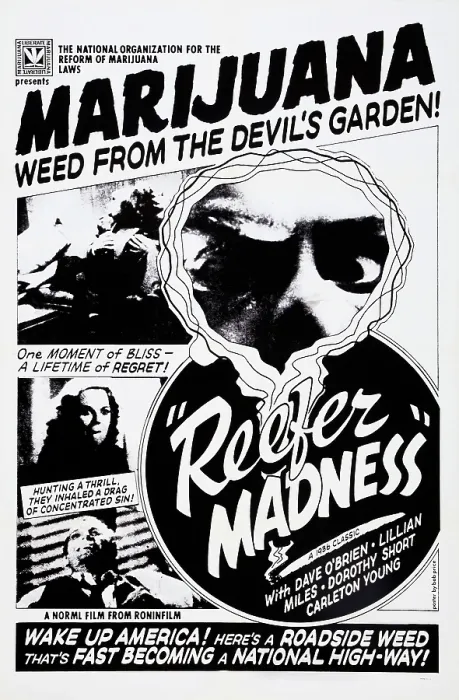 Framed Print : REEFER MADNESS, Dorothy Short, Kenneth Craig on poster art, 1936