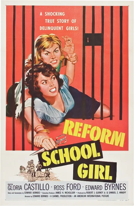 Framed Print : REFORM SCHOOL GIRL, poster art, 1957