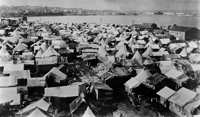 Framed Print : Refugee camp in Beirut, probably for Armenians. Ca. 1915-20. (BSLOC_2013_5_25)