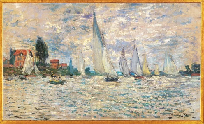 Framed Print : Regattas at Argenteuil, by Claude Monet, 1874 about, 19th Century, oil on canvas, cm 60 x 100 - France, Ile de France, Paris, Muse dOrsay, RF2008. All Framed Print : Regattas at Argenteuil, by Claude Monet, 1874 about, 19th Century, oil on canvas, cm 60 x 100 - France, Ile de France, Paris, Muse dOrsay, RF2008. All