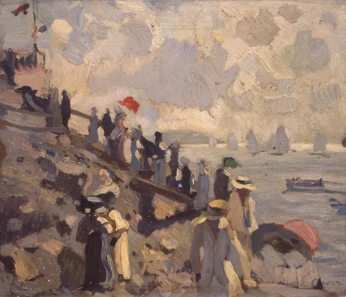 Framed Print : Regattas. Study number II (Le regate. Studio II), by Eugenio Olivari, 1916, 20th Century, oil on cardboard - Private collection. Whole artwork view Framed Print : Regattas. Study number II (Le regate. Studio II), by Eugenio Olivari, 1916, 20th Century, oil on cardboard - Private collection. Whole artwork view