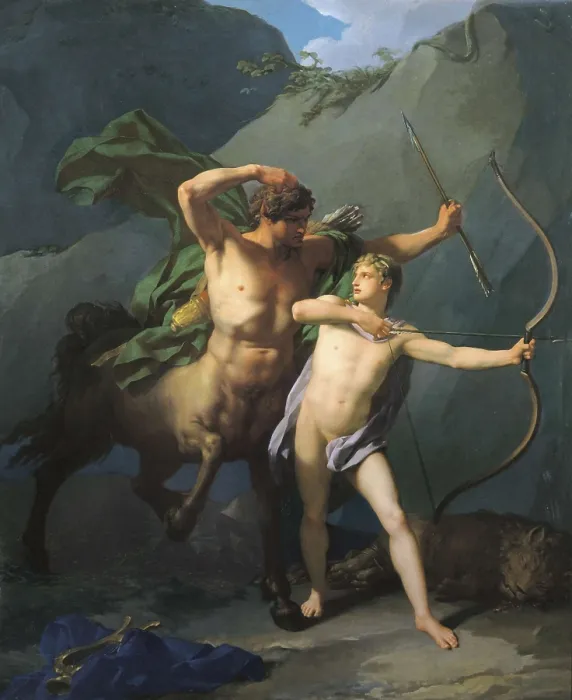 Framed Print : REGNAULT, Jean Baptiste (1754-1829). Education of Achilles by Chiron. 1782. Oil on canvas. FRANCE. Paris. Louvre Museum. AISA / Everett Collection**US SALES ONLY**