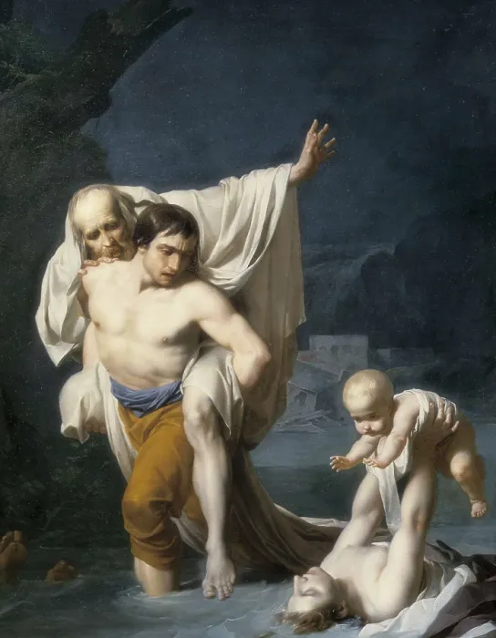 Framed Print : REGNAULT, Jean Baptiste (1754-1829). The Flood. ca. 1789. Oil on canvas. FRANCE. Paris. Louvre Museum. AISA / Everett Collection**US SALES ONLY**