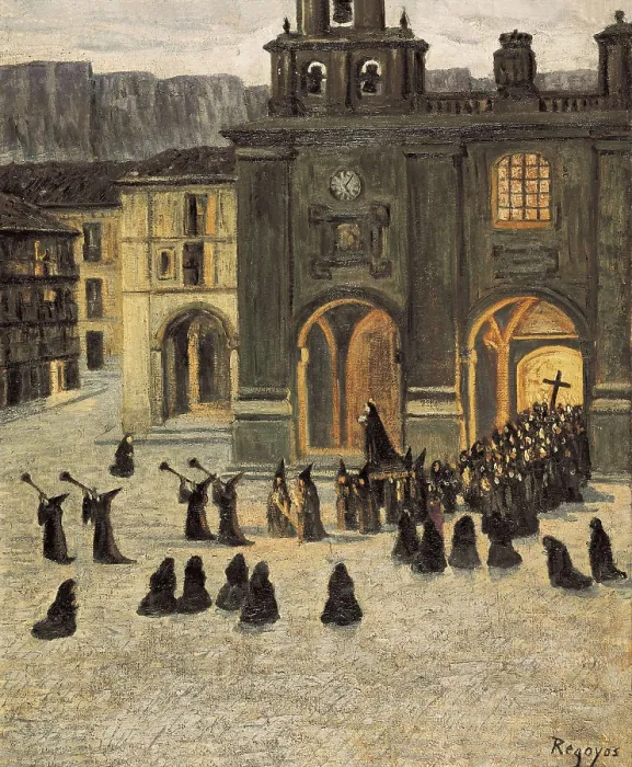 Framed Print : REGOYOS, Daro de (1875-1913). Good Friday's dawn at Ordua. 1903. Impressionism. Oil on canvas. SPAIN. Barcelona. National Art Museum of Catalonia Framed Print : REGOYOS, Daro de (1875-1913). Good Friday's dawn at Ordua. 1903. Impressionism. Oil on canvas. SPAIN. Barcelona. National Art Museum of Catalonia