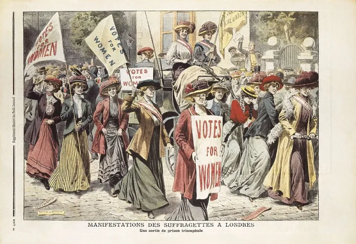 Framed Print : Reino Unido (20th c.). Suffragette demonstration in London. Engraving. FRANCE. Paris. National Library. AISA / Everett Collection**US SALES ONLY** Framed Print : Reino Unido (20th c.). Suffragette demonstration in London. Engraving. FRANCE. Paris. National Library. AISA / Everett Collection**US SALES ONLY**