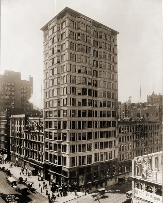Framed Print : Reliance Building by Daniel Burnham architect, at Chicago, Illinois, 1890