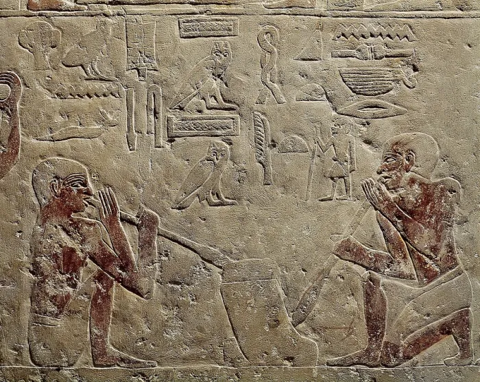 Framed Print : Relief depicting glass blowers. 2325 BC. Egyptian art. Old Kingdom. Relief on rock. EGYPT. Cairo. Egyptian Museum. Proc: EGYPT. Saqqara. Mastaba of Kaemrehu Framed Print : Relief depicting glass blowers. 2325 BC. Egyptian art. Old Kingdom. Relief on rock. EGYPT. Cairo. Egyptian Museum. Proc: EGYPT. Saqqara. Mastaba of Kaemrehu