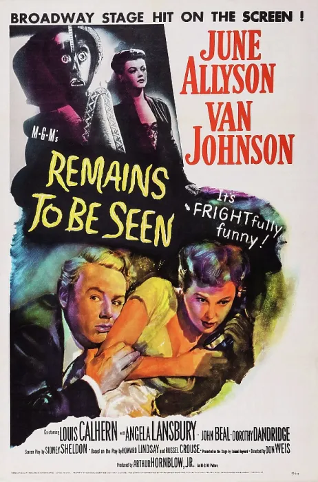 Framed Print : REMAINS TO BE SEEN, US poster, Angela Lansbury (top), bottom from left: Van Johnson, June Alllyson, 1953