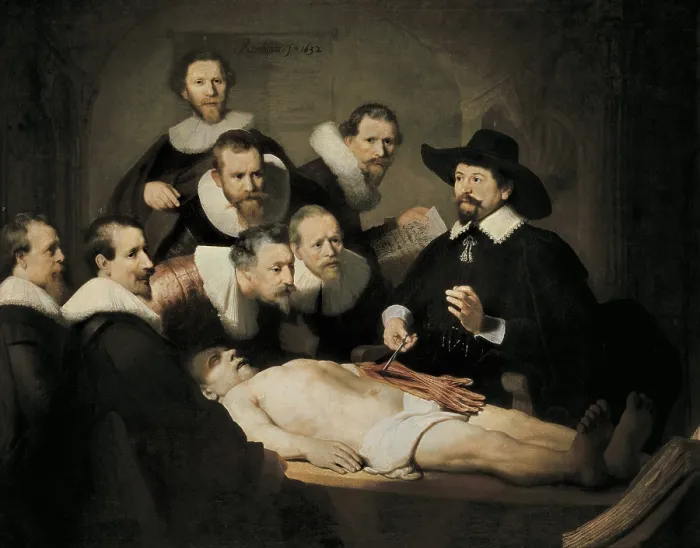 Framed Print : REMBRANDT, Harmenszoon van Rijn, called (1606-1669). The Anatomy Lecture of Dr. 1632. Dutch School. Baroque art. Oil on canvas. NETHERLANDS. The Hague. Mauritshuis