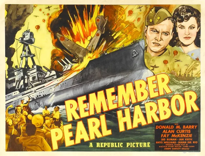 Framed Print : REMEMBER PEARL HARBOR, from left: Donald M. Barry, Fay McKenzie, 1942 Framed Print : REMEMBER PEARL HARBOR, from left: Donald M. Barry, Fay McKenzie, 1942