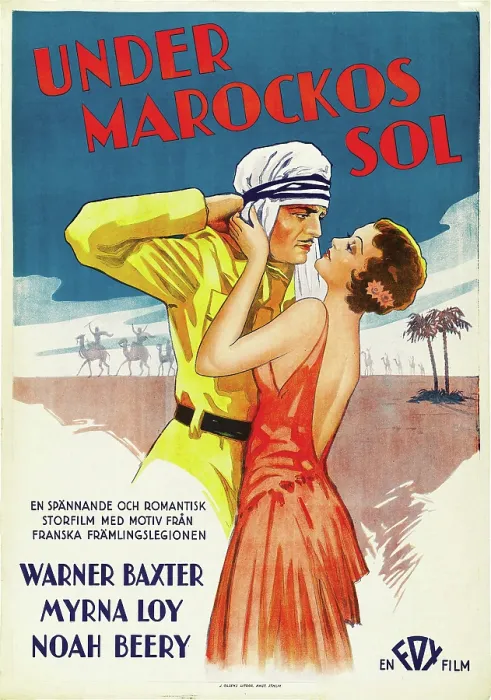 Framed Print : RENEGADES, (aka UNDER MAROCKOS SOL), Swedish poster, from left: Warner Baxter, Myrna Loy, 1930, TM & Copyright 20th Century Fox Film Corp. / courtesy Everett Collection