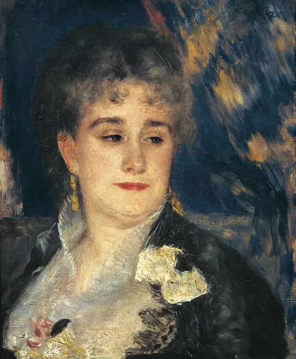 Framed Print : RENOIR, Pierre-Auguste (1841-1919). Madame Georges Charpentier. 1876-1877. Marguerite Lemonnier (1848-1904), publisher's wife. Impressionism. Oil on canvas. FRANCE. Paris