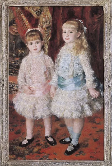Framed Print : RENOIR, Pierre-Auguste (1841-1919). Pink and Blue or, The Cahen d'Anvers Girls. 1881. Impressionism. Oil on canvas. BRAZIL. Sao Paulo. Sao Paulo Museum of Art