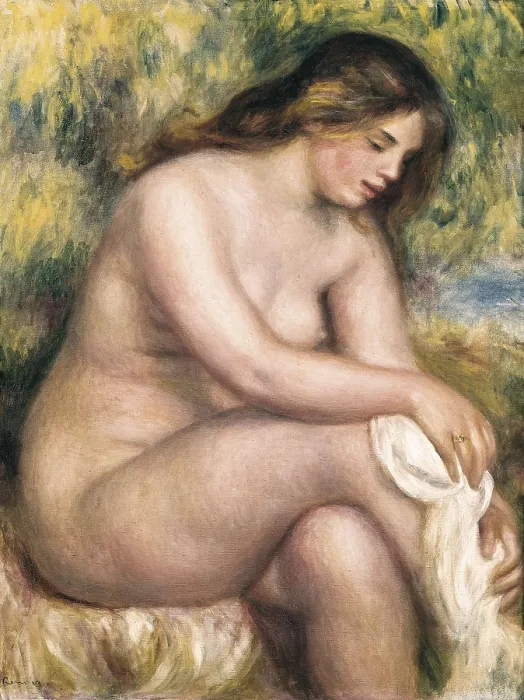 Framed Print : RENOIR, Pierre-Auguste (1841-1919). Bather Drying Herself. 1910. Impressionism. Oil on canvas. BRAZIL. Sao Paulo. Sao Paulo Museum of Art. AISA / Everett Collection**US SALES ONLY**