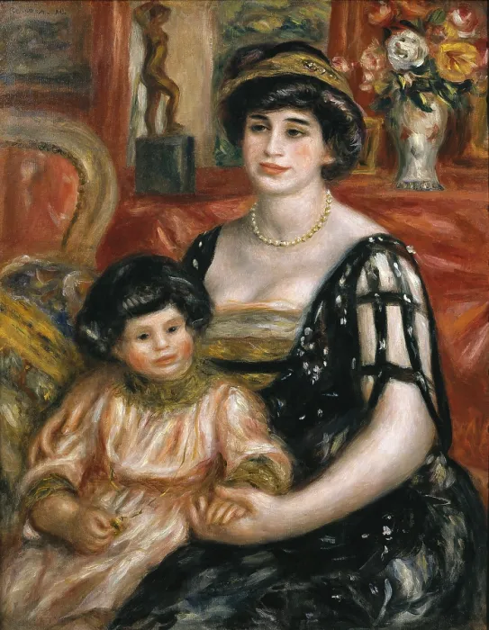 Framed Print : RENOIR, Pierre-Auguste (1841-1919). Madame Josse Bernheim-Jeune and her Son Henry. 1910 Framed Print : RENOIR, Pierre-Auguste (1841-1919). Madame Josse Bernheim-Jeune and her Son Henry. 1910