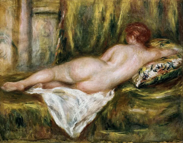Framed Print : RENOIR, Pierre-Auguste (1841-1919). Reclining Nude from the Back, Rest after the Bath. ca. 1909. Impressionism. Oil on canvas. FRANCE. Paris. Musee d'Orsay (Orsay Museum) Framed Print : RENOIR, Pierre-Auguste (1841-1919). Reclining Nude from the Back, Rest after the Bath. ca. 1909. Impressionism. Oil on canvas. FRANCE. Paris. Musee d'Orsay (Orsay Museum)