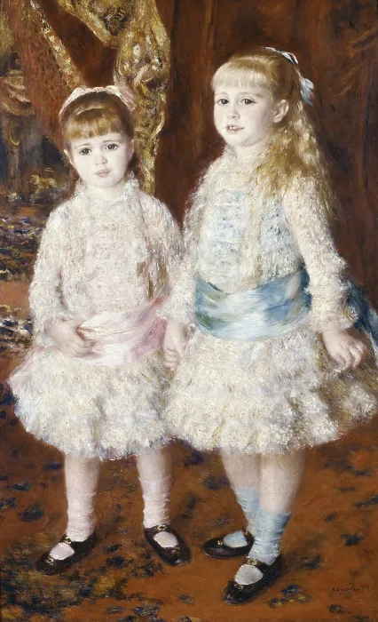 Framed Print : RENOIR, Pierre-Auguste (1841-1919). Pink and Blue or, The Cahen d'Anvers Girls. 1881. Impressionism. Oil on canvas. BRAZIL. Sao Paulo. Sao Paulo Museum of Art