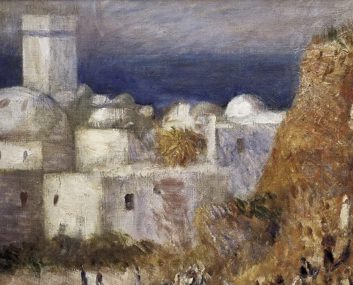 Framed Print : RENOIR, Pierre-Auguste (1841-1919). The Mosque, Arab Festival. 1881. Left upper detail. Impressionism. Oil on canvas. FRANCE. Paris. Muse d'Orsay (Orsay Museum)