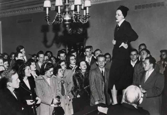 Framed Print : Representative Helen Gahagan Douglas with college students. They were in Washington to lobbying for enactment of the European Recovery Program. March 13, 1948. (BSLOC_2014_13_79) Framed Print : Representative Helen Gahagan Douglas with college students. They were in Washington to lobbying for enactment of the European Recovery Program. March 13, 1948. (BSLOC_2014_13_79)