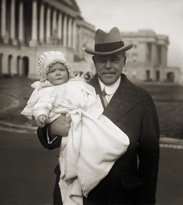 Framed Print : Representative Nicholas Longworth, husband of Alice Roosevelt holds Paulina Longworth, whose biological father was Senator William Borah Framed Print : Representative Nicholas Longworth, husband of Alice Roosevelt holds Paulina Longworth, whose biological father was Senator William Borah
