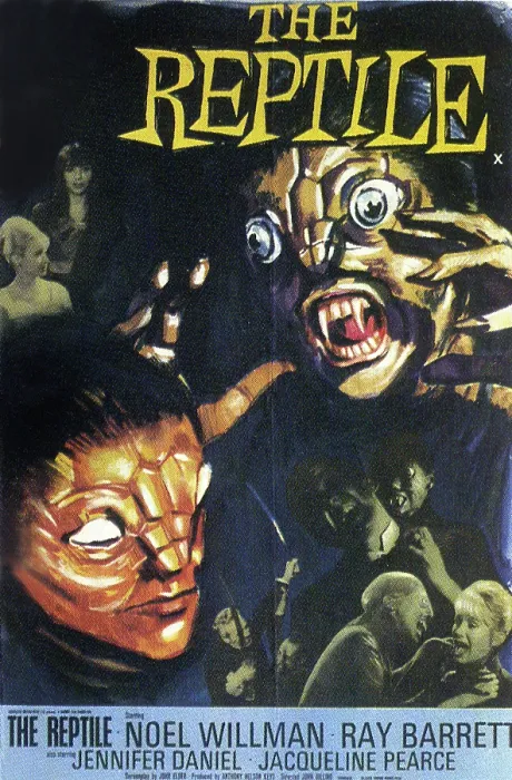 Framed Print : THE REPTILE, poster art, 1966