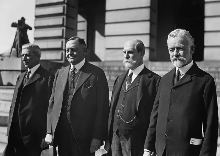 Framed Print : Republican statesmen, ca. 1921-23. Powerful Republican politicians who held high positions in the Roosevelt, Taft, Harding, and Coolidge Administrations