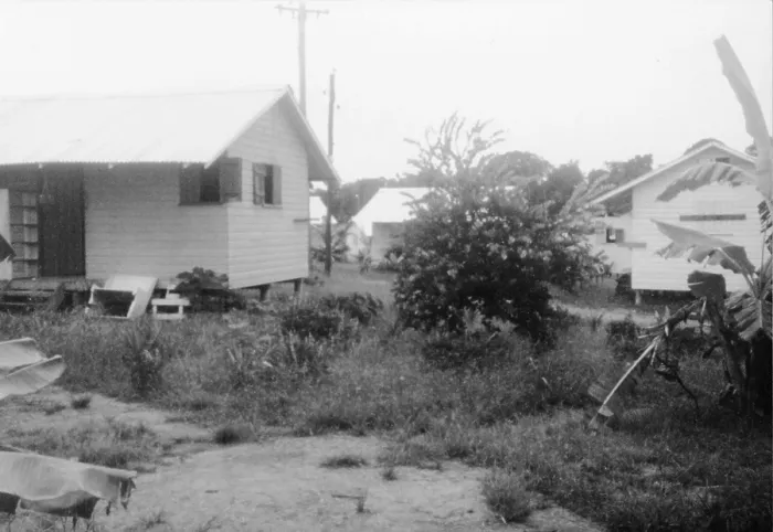 Framed Print : Residential Buildings of the People's Temple in Jonestown, Guyana. Nov. 1978 Framed Print : Residential Buildings of the People's Temple in Jonestown, Guyana. Nov. 1978