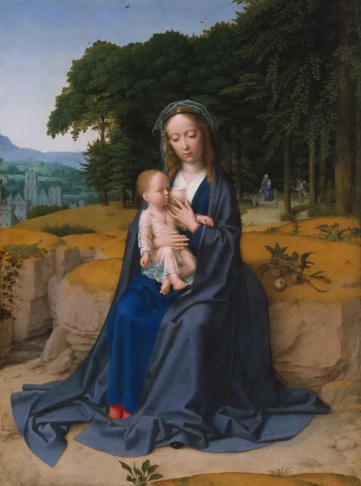 Framed Print : THE REST ON THE FLIGHT INTO EGYPT, by Gerard David, 1512-13, Northern Renaissance oil painting