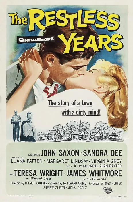 Framed Print : THE RESTLESS YEARS, US poster art, from left: John Saxon, Sandra Dee, 1958