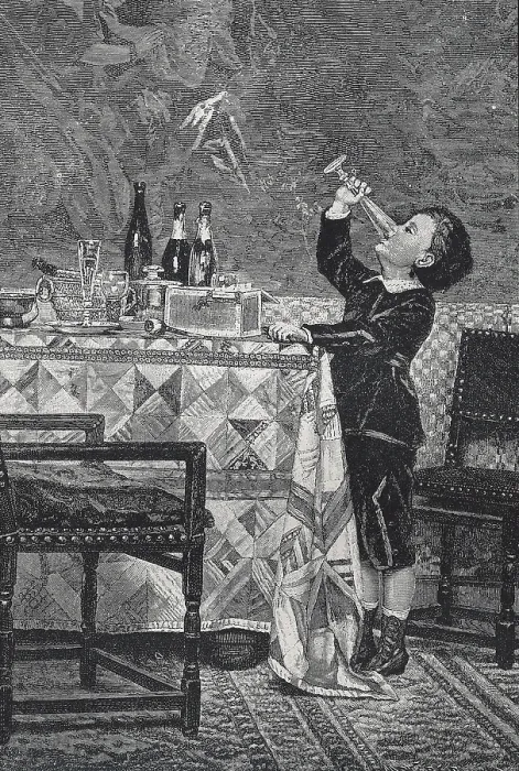 Framed Print : Rests of the feast. 1885. Engraving. - Iberfoto / Everett Collection (593947)**US SALES ONLY** Framed Print : Rests of the feast. 1885. Engraving. - Iberfoto / Everett Collection (593947)**US SALES ONLY**