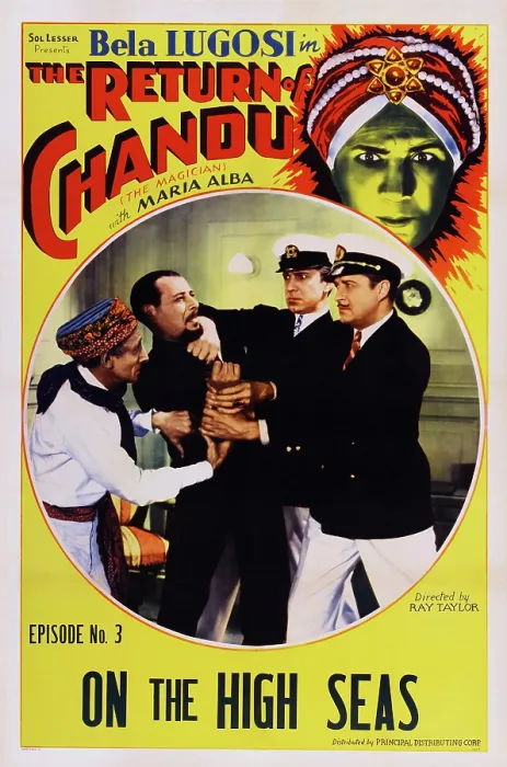 Framed Print : THE RETURN OF CHANDU, Bela Lugosi in Episode No. 3: On the High Seas, poster art, 1934