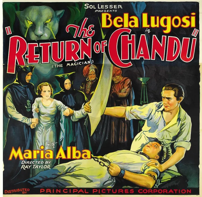 Framed Print : THE RETURN OF CHANDU, left center: Maria Alba, far right: Bela Lugosi, 1934