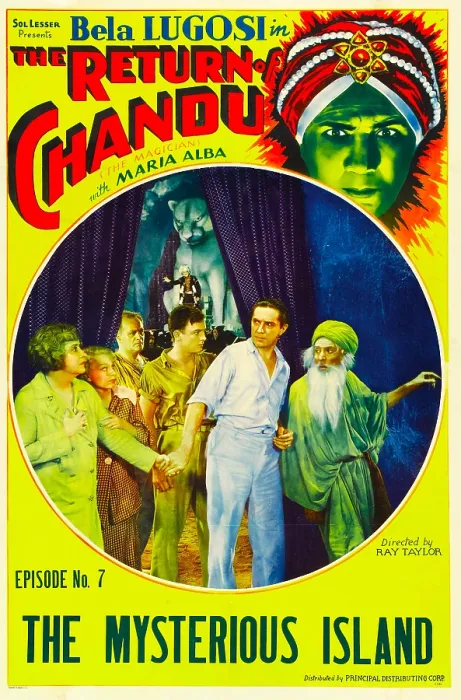 Framed Print : THE RETURN OF CHANDU, top right and center: Bela Lugosi in Episode No. 7: The Mysterious Island, 1934 Framed Print : THE RETURN OF CHANDU, top right and center: Bela Lugosi in Episode No. 7: The Mysterious Island, 1934
