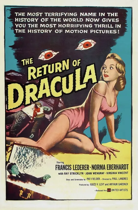 Framed Print : THE RETURN OF DRACULA, Francis Lederer, Norma Eberhardt, 1958 Framed Print : THE RETURN OF DRACULA, Francis Lederer, Norma Eberhardt, 1958
