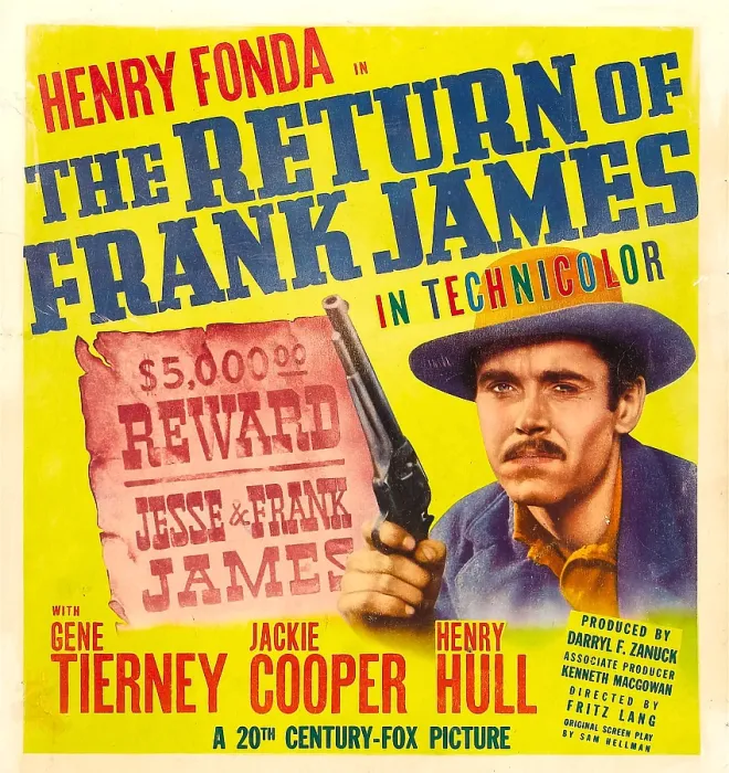 Framed Print : THE RETURN OF FRANK JAMES, Henry Fonda on window card, 1940, TM and Copyright 20th Century Fox Film Corp. All rights reserved. / courtesy Everett Collection