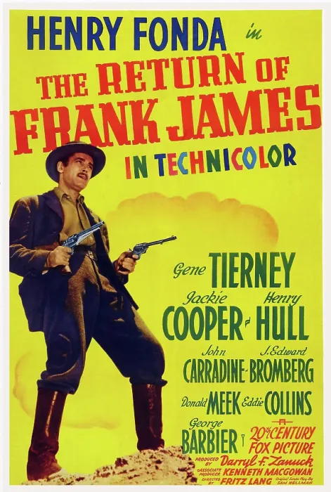 Framed Print : THE RETURN OF FRANK JAMES, US poster art, Henry Fonda, 1940, TM and Copyright 20th Century Fox Film Corp. All rights reserved / courtesy Everett Collection