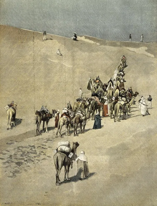 Framed Print : Return of Jean-Baptiste Marchand, French explorer who travelled across the Congo to the Nile between 1897 and 1899. 'Le Petit Journal' (1899). Engraving