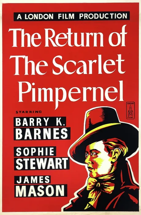 Framed Print : RETURN OF THE SCARLET PIMPERNEL, (aka THE RETURN OF THE SCARLET PIMPERNEL), British poster art, Barry K. Barnes, 1937