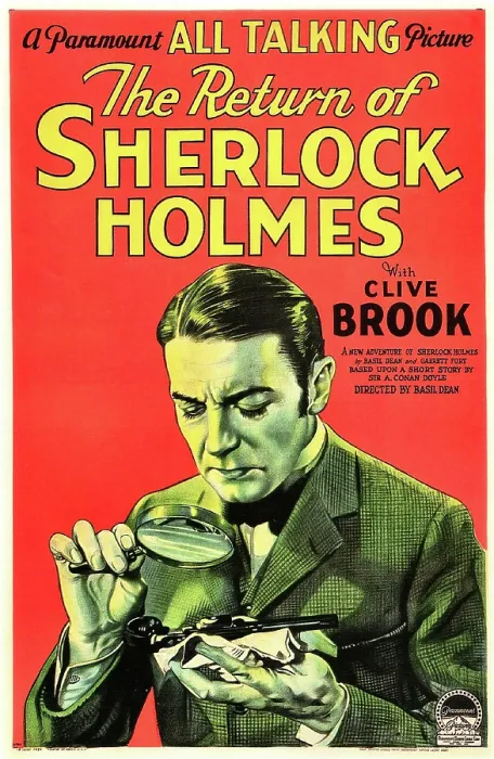 Framed Print : THE RETURN OF SHERLOCK HOLMES, US poster art, Clive Brook as Sherlock Holmes, 1929 Framed Print : THE RETURN OF SHERLOCK HOLMES, US poster art, Clive Brook as Sherlock Holmes, 1929