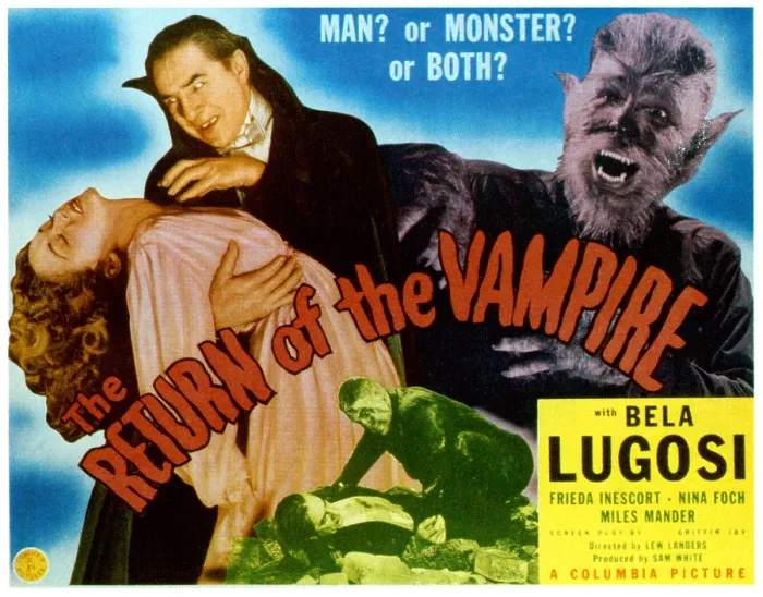 Framed Print : THE RETURN OF THE VAMPIRE, Nina Foch, Bela Lugosi, Matt Willis, 1944