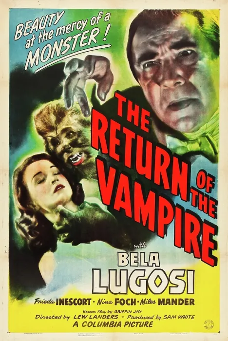 Framed Print : THE RETURN OF THE VAMPIRE, Nina Foch, Matt Willis, Bela Lugosi, 1944