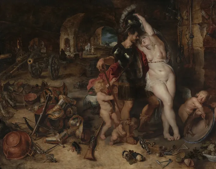Framed Print : The Return from War: Mars Disarmed by Venus, by Peter Paul Rubens and Jan Brueghel the Elder, 1610-12, Flemish painting, oil on canvas Framed Print : The Return from War: Mars Disarmed by Venus, by Peter Paul Rubens and Jan Brueghel the Elder, 1610-12, Flemish painting, oil on canvas