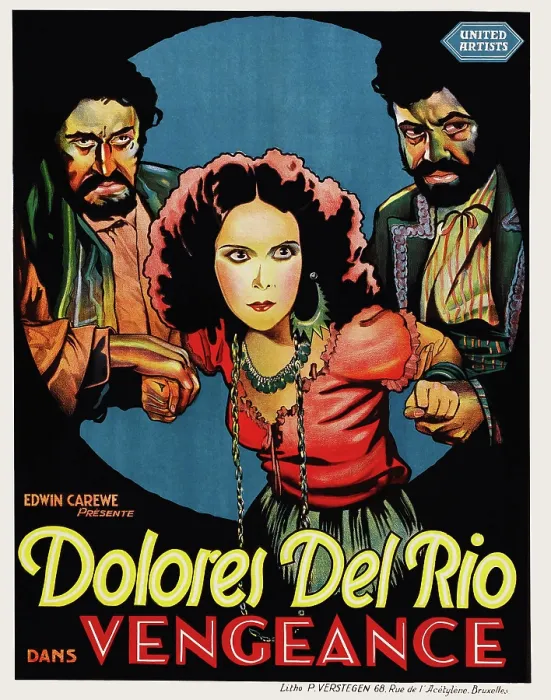 Framed Print : REVENGE, (aka VENGEANCE), center: Dolores Del Rio on Belgian poster art, 1928 Framed Print : REVENGE, (aka VENGEANCE), center: Dolores Del Rio on Belgian poster art, 1928