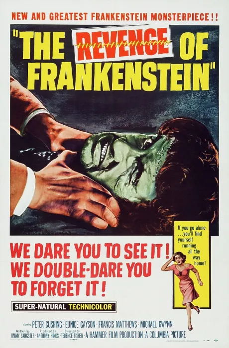 Framed Print : THE REVENGE OF FRANKENSTEIN, (aka LA REVANCHE DE FRANKENSTEIN), US poster art, top: Michael Gwynn, 1958 Framed Print : THE REVENGE OF FRANKENSTEIN, (aka LA REVANCHE DE FRANKENSTEIN), US poster art, top: Michael Gwynn, 1958