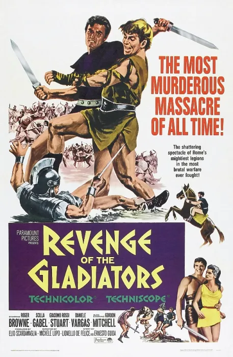 Framed Print : REVENGE OF THE GLADIATORS, (aka LA VENDETTA DI SPARTACUS), US poster, 1964