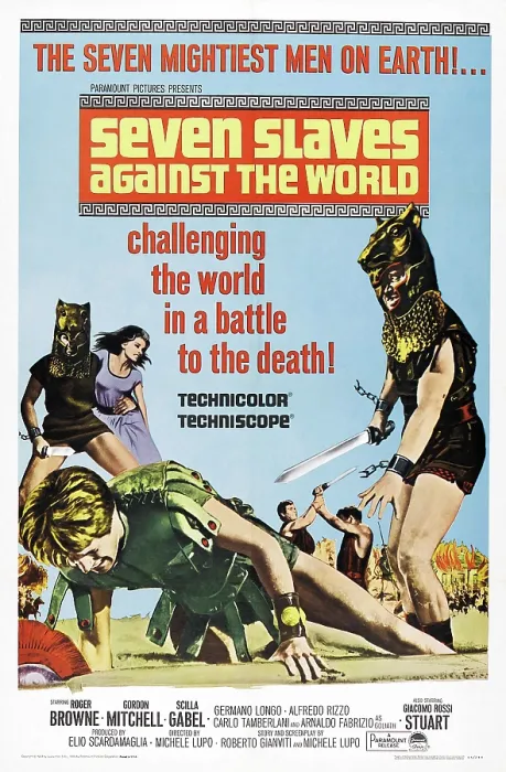 Framed Print : REVENGE OF THE GLADIATORS, (aka SEVEN SLAVES AGAINST THE WORLD, aka GLI SCHIAVI PIU FORTI DEL MONDO), US poster, 1964 Framed Print : REVENGE OF THE GLADIATORS, (aka SEVEN SLAVES AGAINST THE WORLD, aka GLI SCHIAVI PIU FORTI DEL MONDO), US poster, 1964